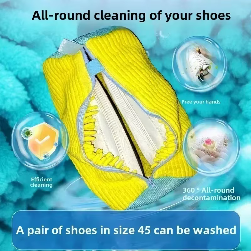 Sac de lavage et de séchage de chaussures lavable en Machine avec fibre douce – Protecteur de linge en polyester durable
