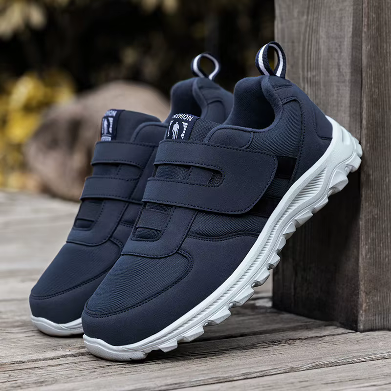 Baskets pour hommes sans lacet chaussures orthopédiques nouveau bout large