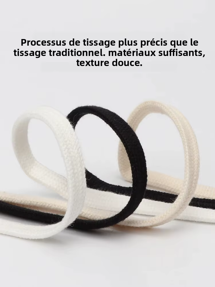 Lacets plats en coton pour chaussures baskets classique rétro Double tissage femmes et hommes