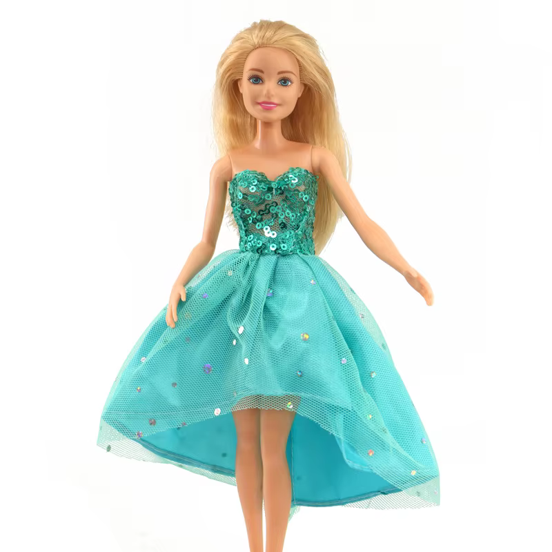 Robe de poupée Barbie rose pour filles, 30cm, 1 pièce, accessoires, vêtements, défilé de mode, Style Bjd, 1/6
