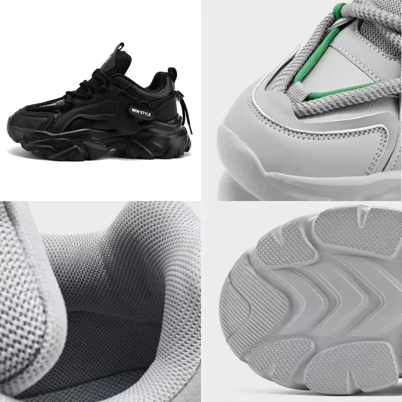 Hommes luxe plate-forme baskets 2025 mode respirant
