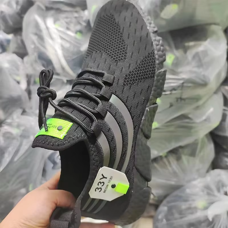 Chaussures de course en maille à fond plat pour hommes et femmes