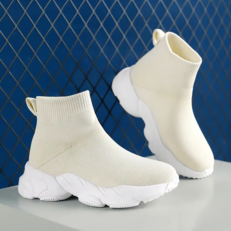 Baskets montantes en tricot pour filles