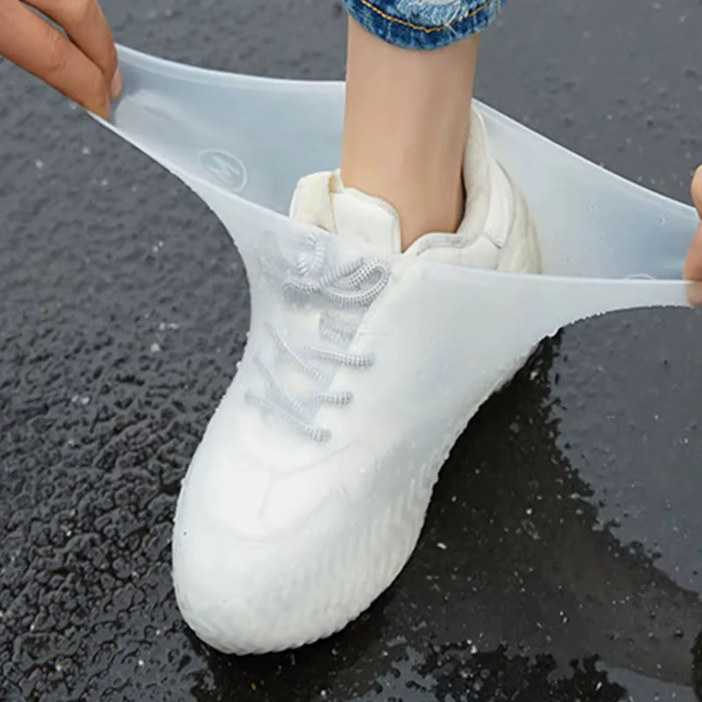 Couvre-chaussures de pluie imperméables réutilisables en Silicone