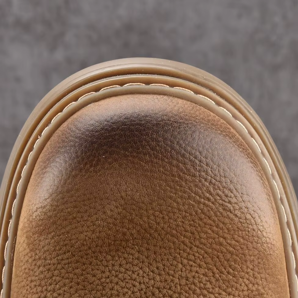 LIHUAMAO daim chaussures en cuir de vache sans lacet mocassins hommes