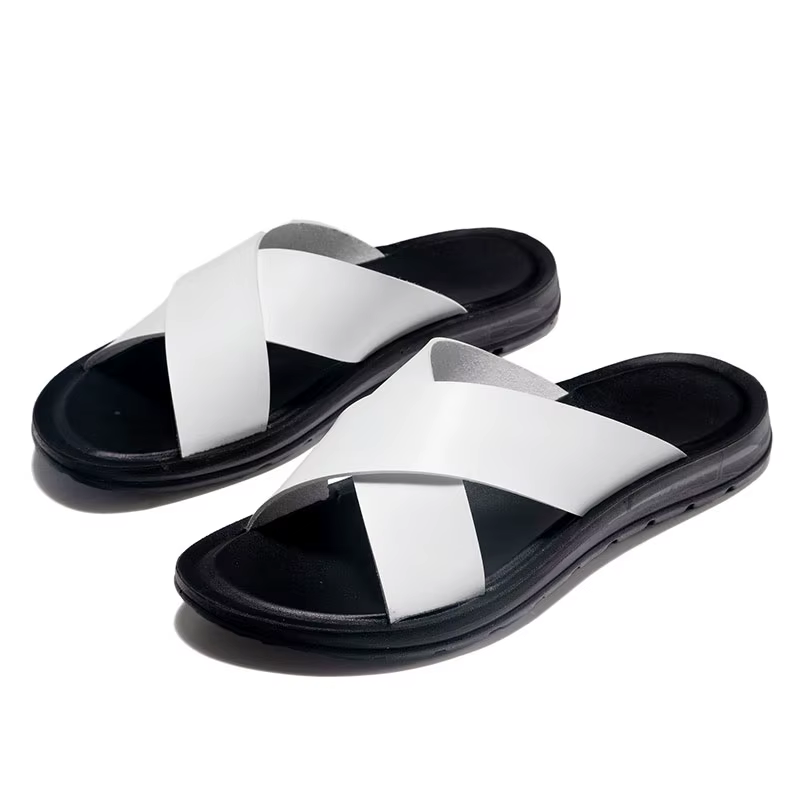 Chaussons en cuir PU italien pour hommes