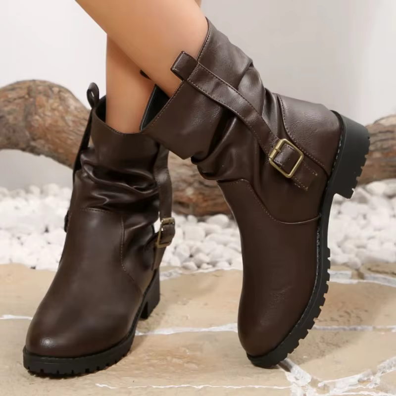 Bottes de moto de Style rétro pour femmes