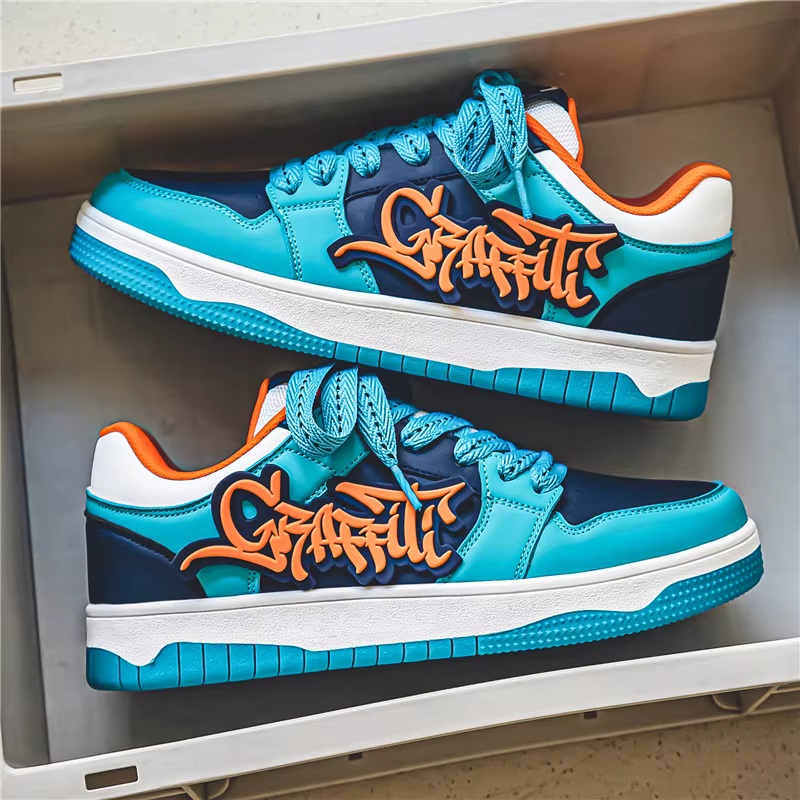 Mode bleu Designer Skateboard chaussures hommes Streetwear Hip hop baskets