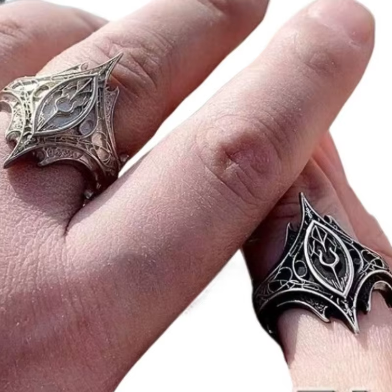 Bague ouverte de Style gothique pour hommes et femmes, motif irrégulier Vintage personnalisé, bijoux, accessoires de fête, cadeau