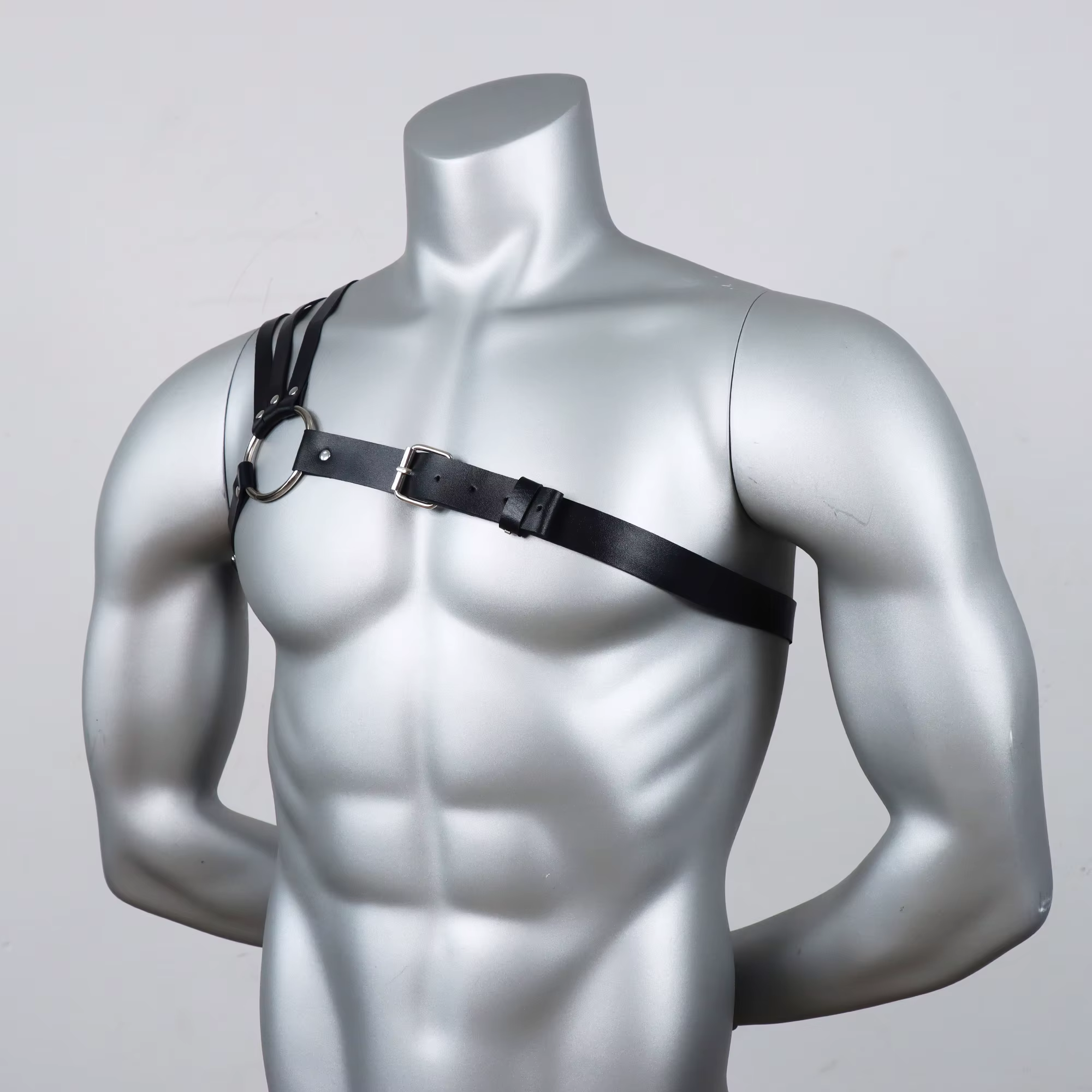 Ceinture punk pour homme - Accessoire de chemise formelle réglable, pour tenue gothique, Saint-Valentin, déguisement de carnaval, décoration de ceinture