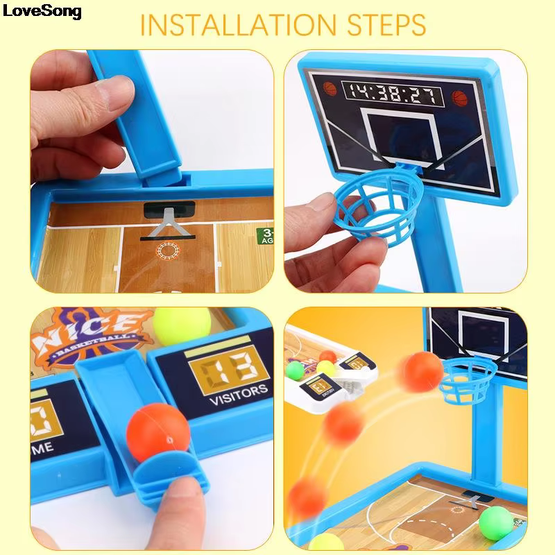 Machine de jeu de tir de bureau pour enfants, support de basket-ball, jouets dos, cadeau de fête d'anniversaire, prix surprises, parfait pour les enfants