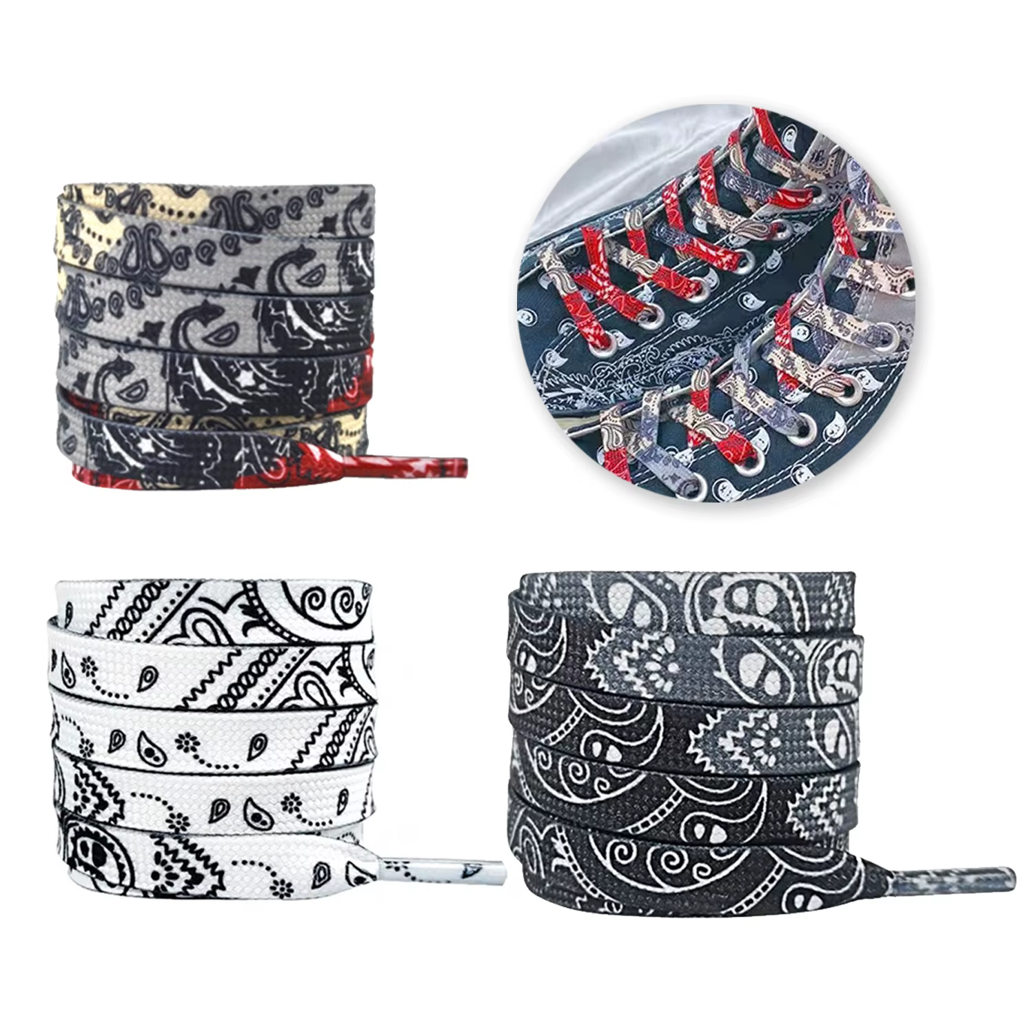 Lacets de chaussures plates pour hommes et femmes