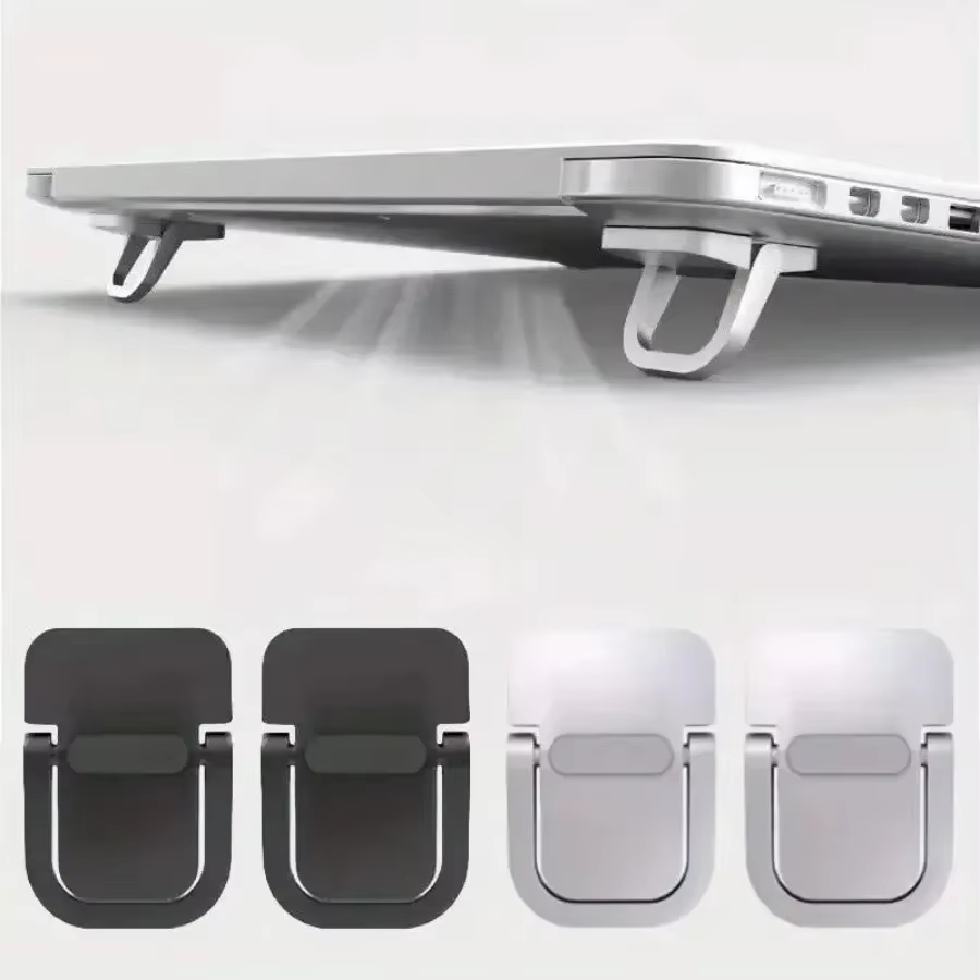 2 pièces en alliage d'aluminium accessoires pour ordinateur Portable support pour ordinateur Mini pieds portables pour Macbook support d'ordinateur