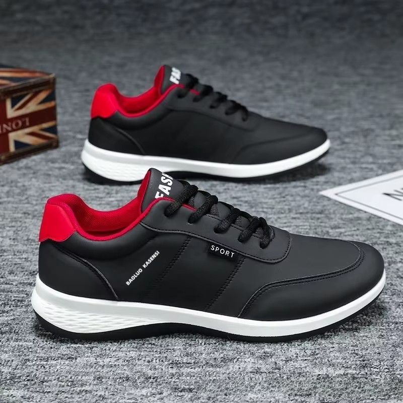 Chaussures de sport pour hommes en cuir épais