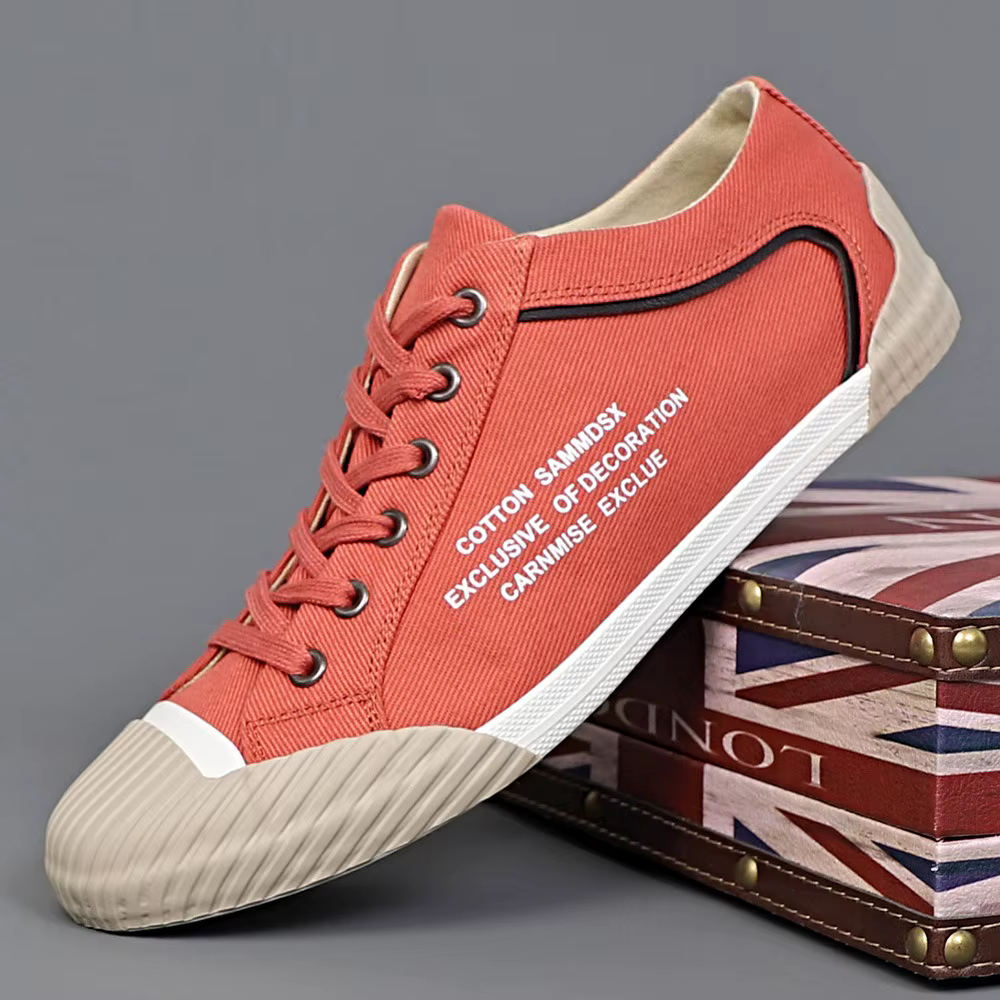 Hommes Toile Chaussures À Lacets Casual Sneakers De Mode pio Respirant Confortable Nouveau Chaud