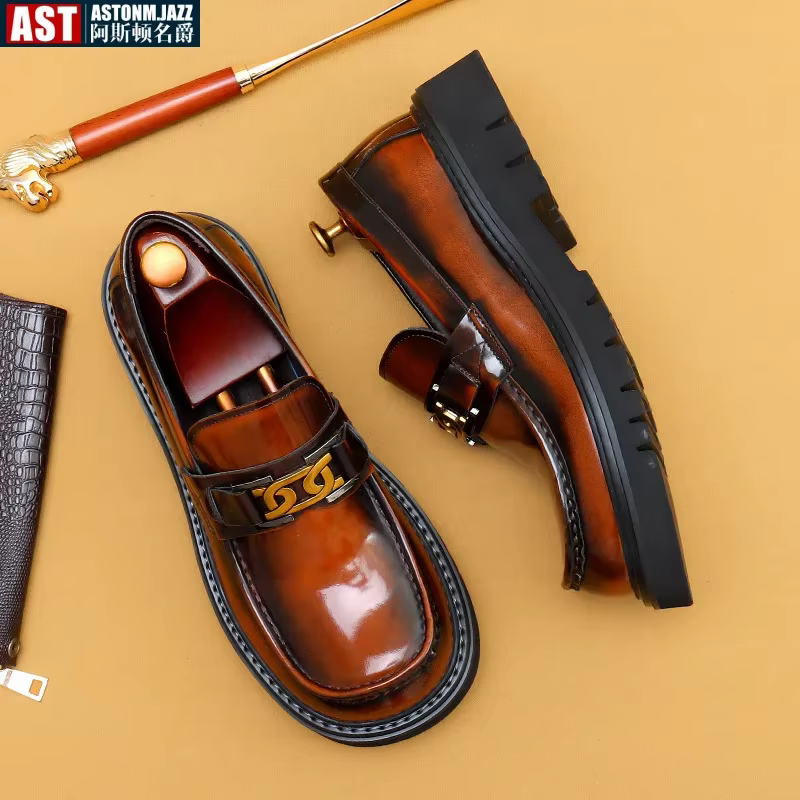 Mocassins classiques en cuir véritable pour hommes