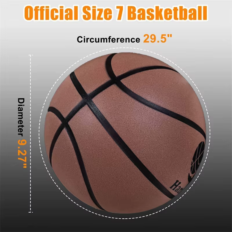 Balle de basket-ball rebondissante muette taille Standard 7 (29.7 pouces) 350g pratique de dribble en intérieur balle silencieuse basket-ball universitaire rebond silencieux
