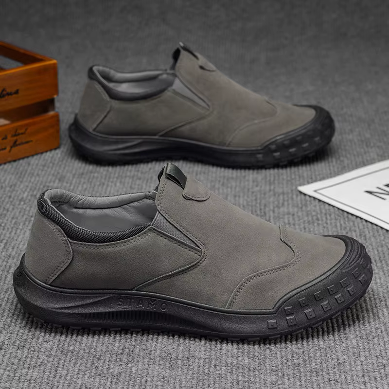 Bottes en cuir imperméables basses pour hommes