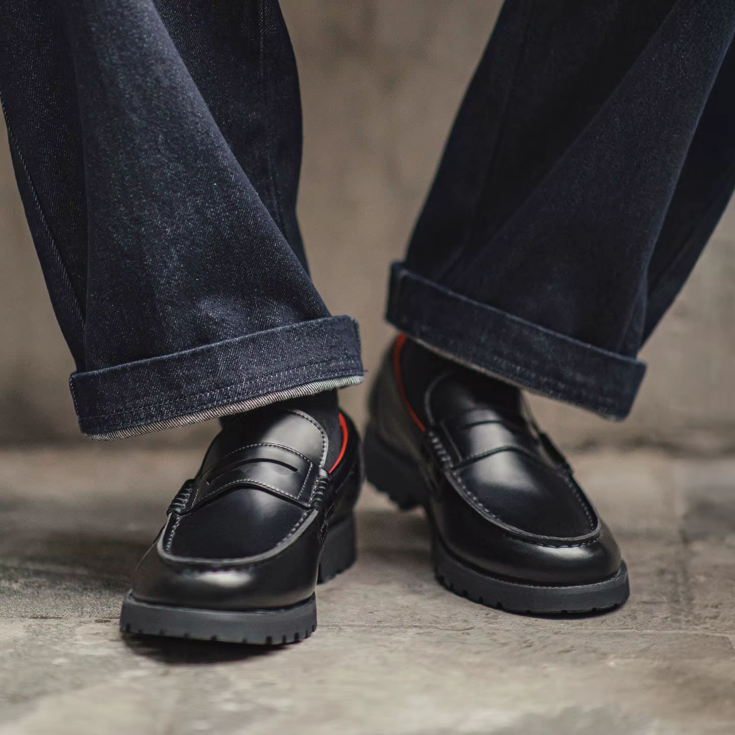 Maden – Mocassins vintage noirs pour hommes