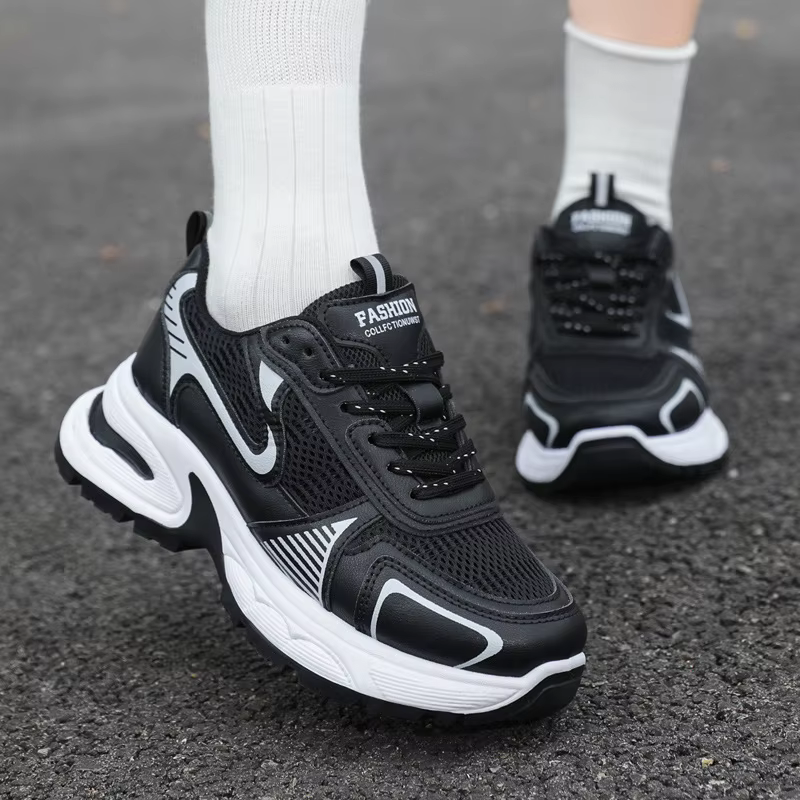 Chaussures de sport respirantes pour femmes – Offre spéciale de la saison – Baskets décontractées style « Dad Shoes » confortables à semelle épaisse – Collection transfrontalière été-automne