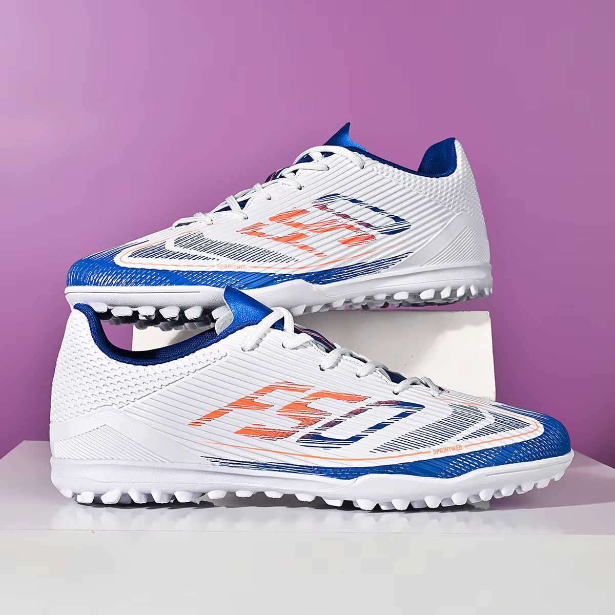 Chaussures de football professionnelles pour hommes TF à crampons cassés