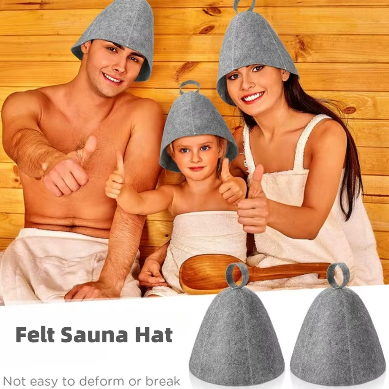 Chapeaux de sauna, casquettes de sauna, accessoires de sauna, chapeau de sauna en feutre pour hommes et femmes, casquette de sauna à vapeur pour la maison et la salle de vapeur