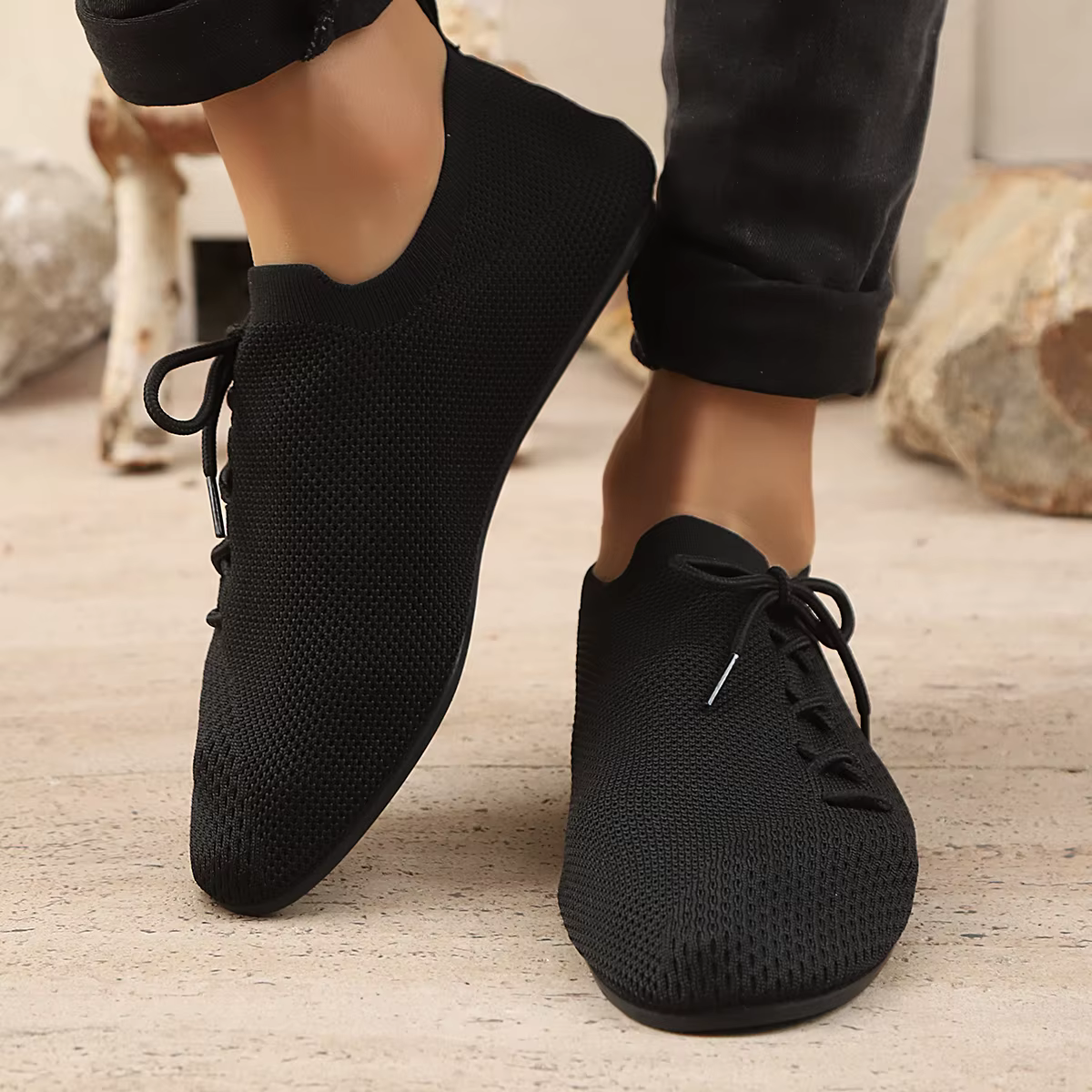 Mocassins en maille respirante à fond fin pour hommes