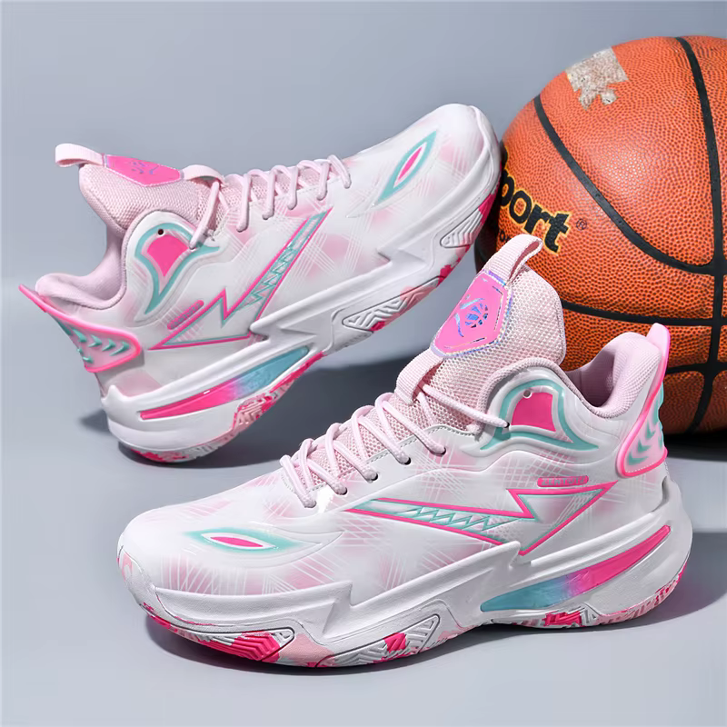 Chaussures de basket-ball unisexes en cuir