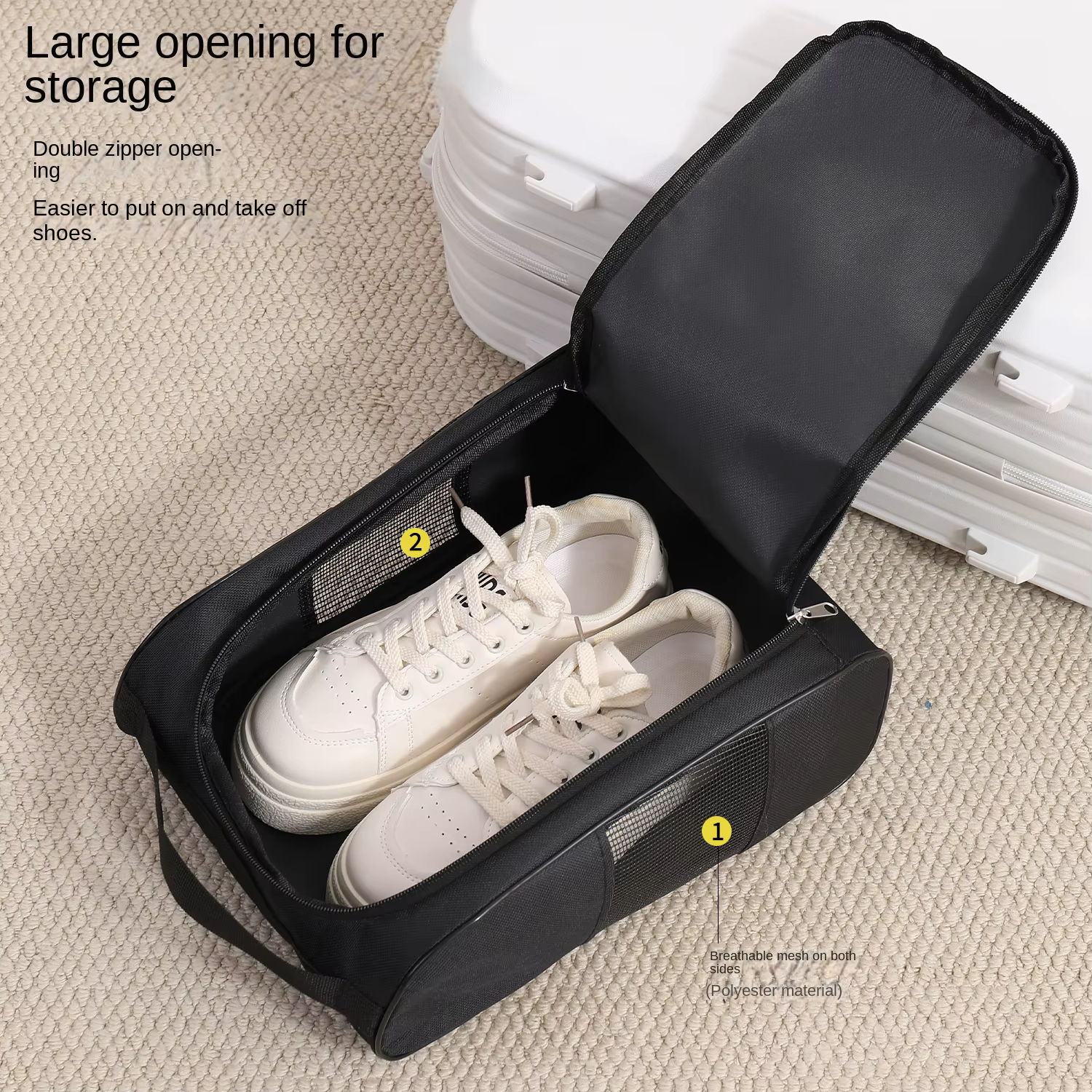 Sac à chaussures de golf portable en tissu Oxford