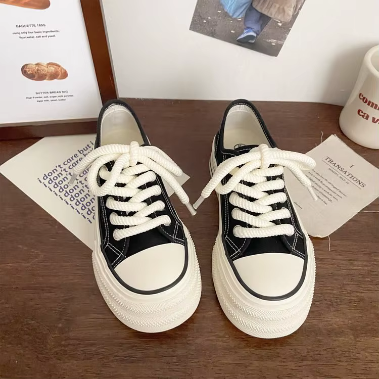 Chaussures en toile à plateforme pour femmes