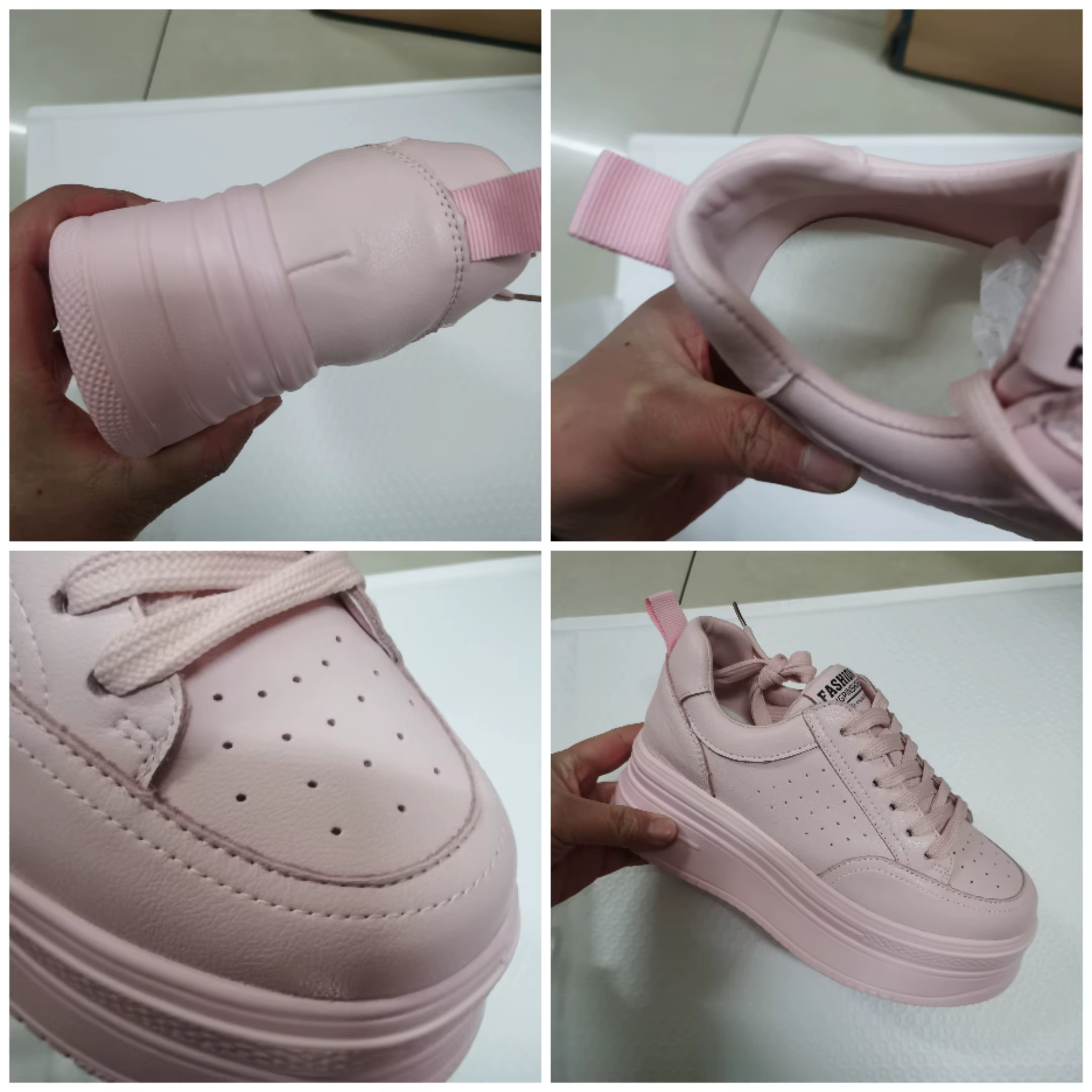 2025 8cm en cuir véritable femmes chaussures décontractées grosses baskets plate-forme compensée talon caché
