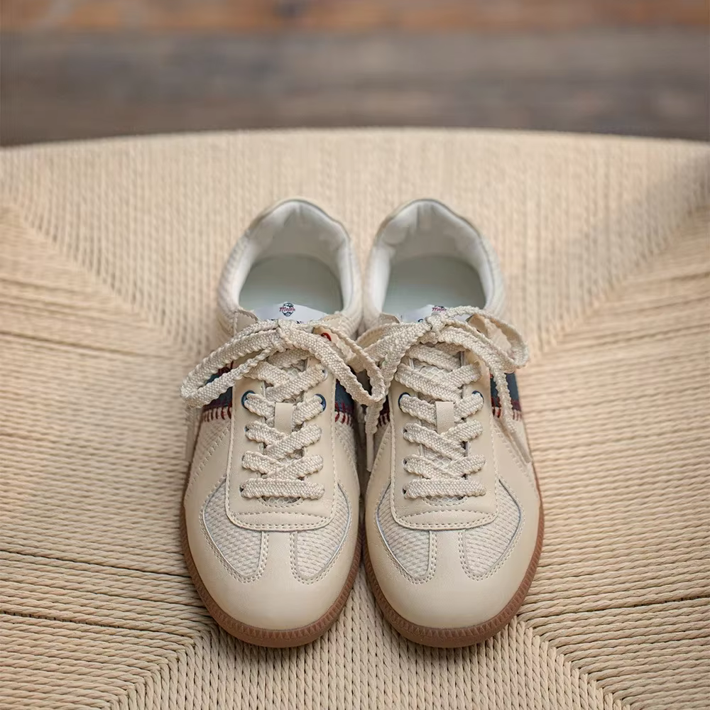 Maden-Chaussures de Baseball à Lacets pour Femme
