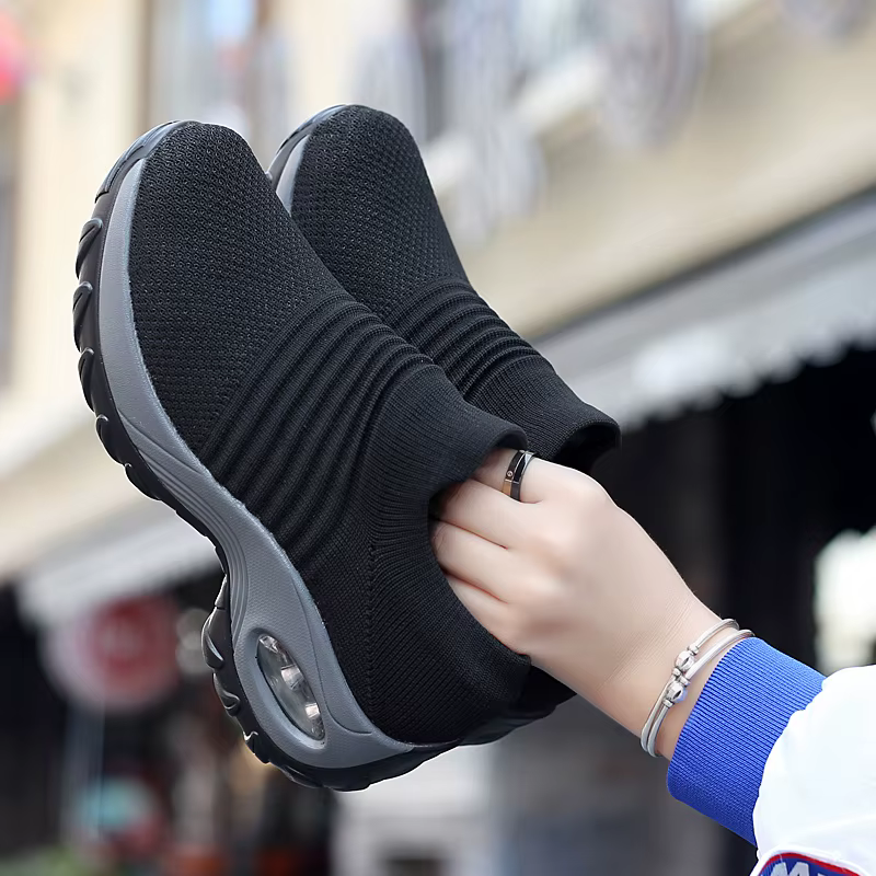Femmes baskets mode respirant marche maille plate-forme chaussures