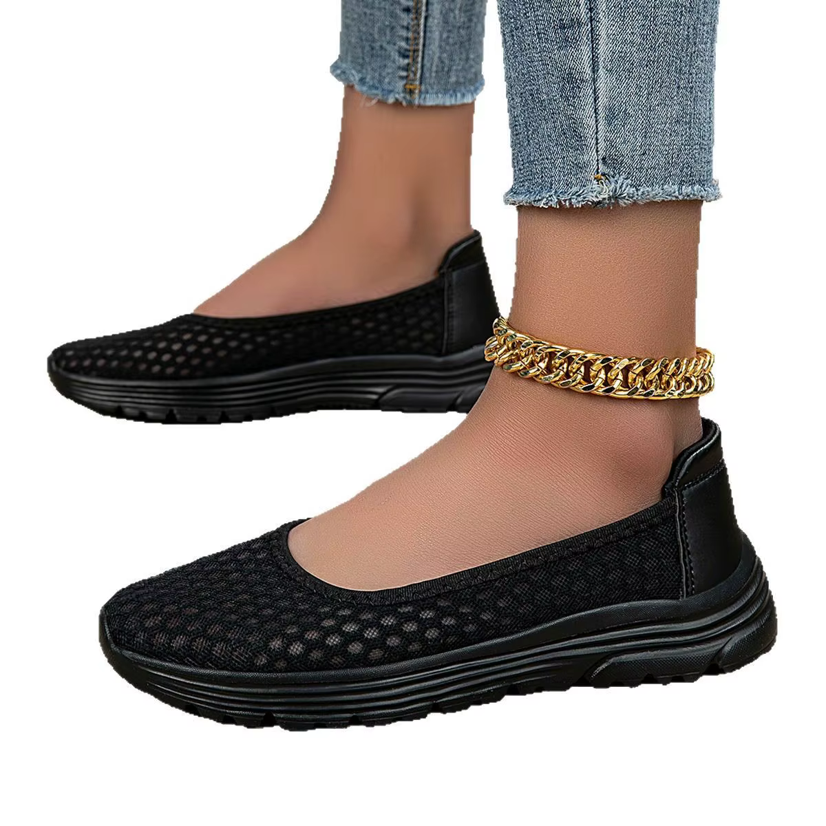 Femme maille chaussures été femmes baskets plates