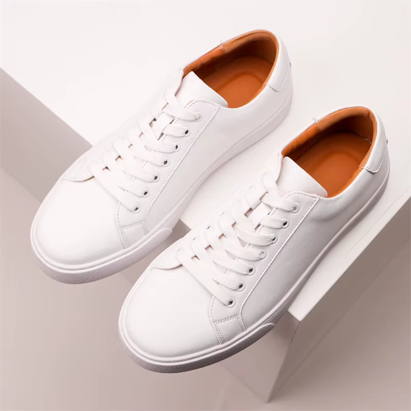 Baskets en cuir véritable pour hommes