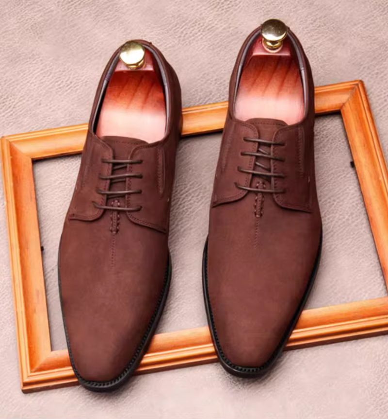 Chaussures en cuir suédé pour hommes