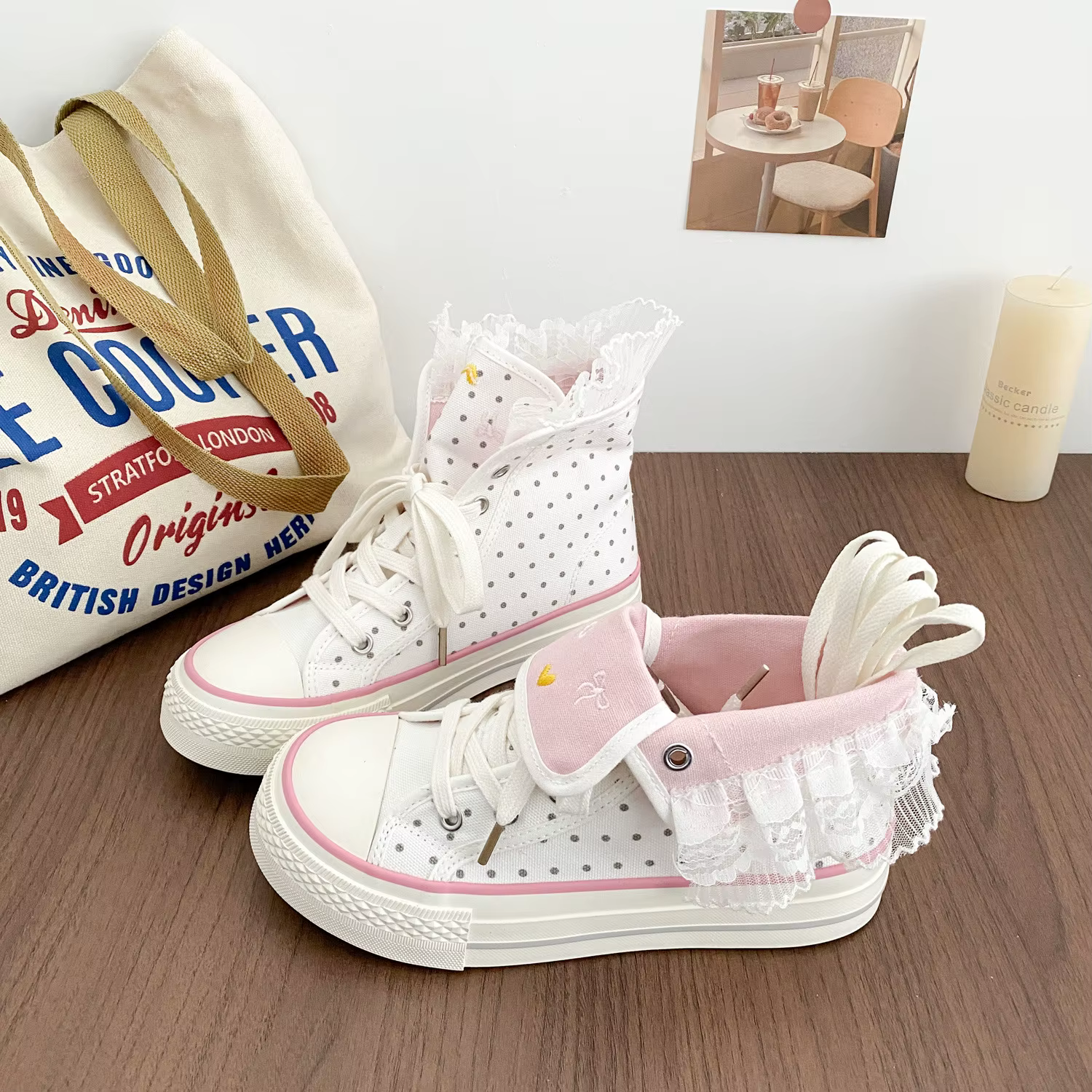 Nouvelles Chaussures Montantes en Toile Mary Jane pour Femme 2026 avec Bride à Boucle – Baskets Vulcanisées