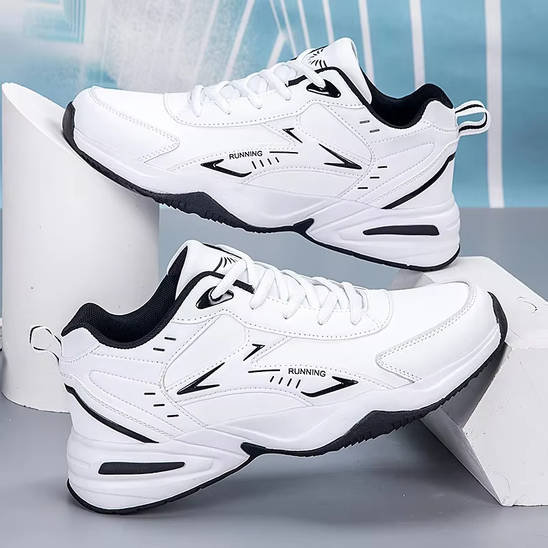 Baskets Chunky pour Hommes à Semelle Épaisse Polyvalentes Nouvelle Tendance 2026 Chaussures de Sport Décontractées Respirantes à Lacets en Maille avec Semelles Souples Améliorées