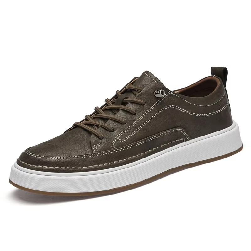 Chaussures en cuir véritable pour hommes de marque italienne semelle intérieure confortable