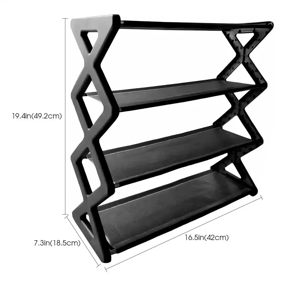 Étagère à chaussures 4 niveaux en X
