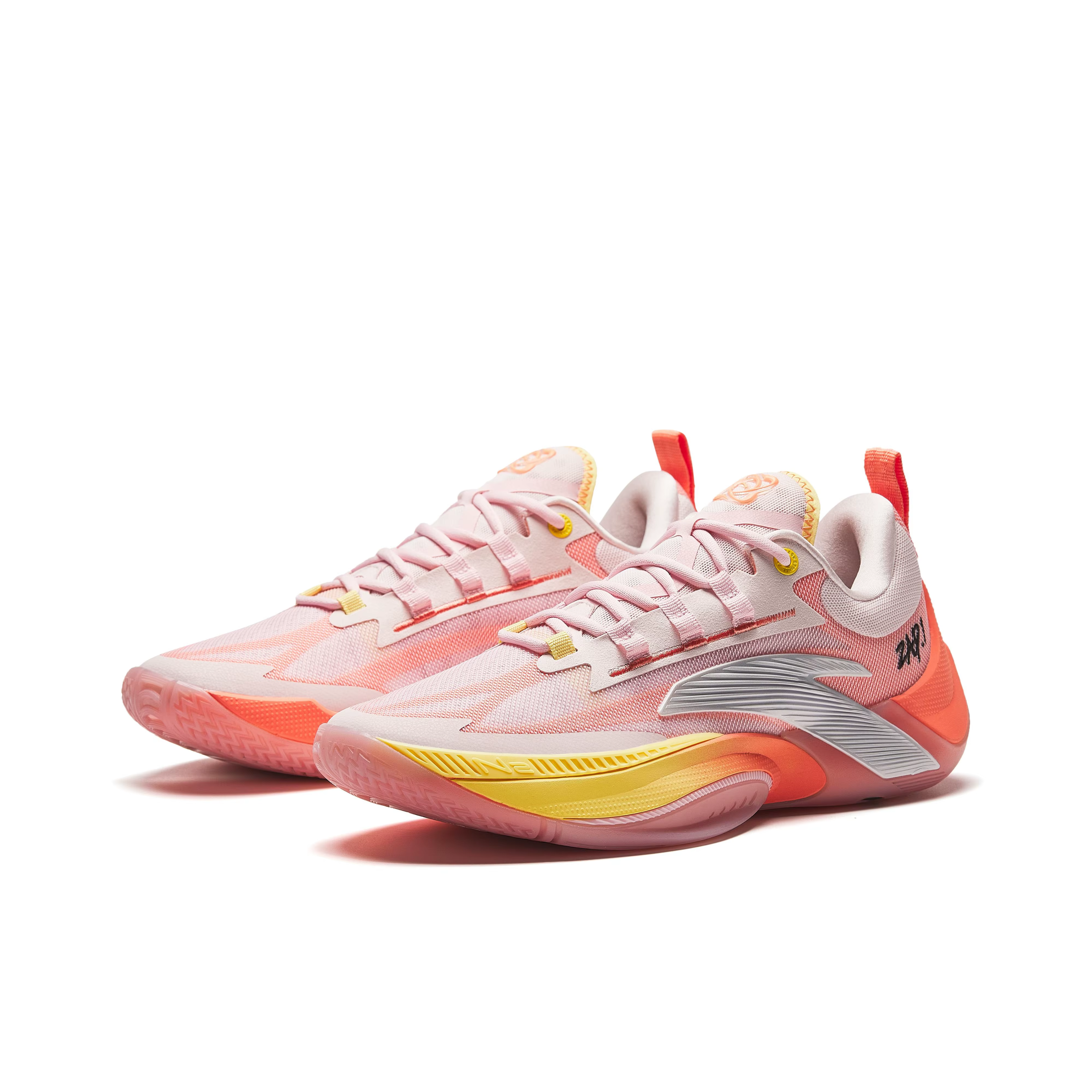 POIZON Anta Zap 1 Honey Peach TPU Chaussures de basket-ball basses pour hommes Rose 912411110Q-5
