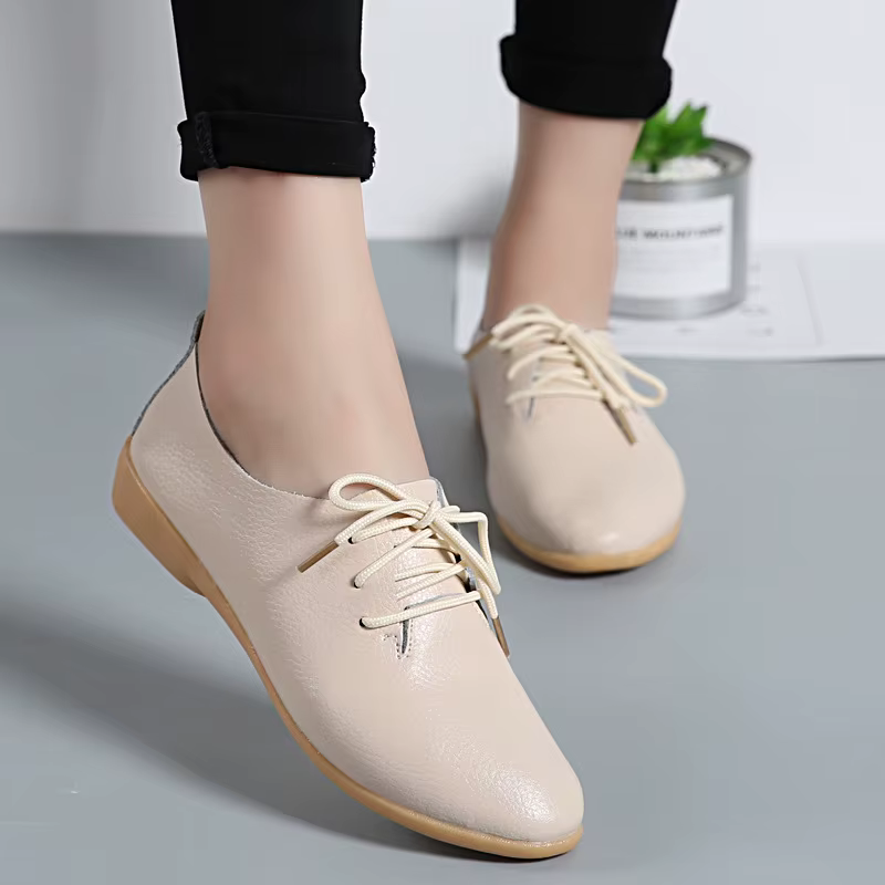 Mocassins d'été en cuir véritable femmes chaussures décontractées