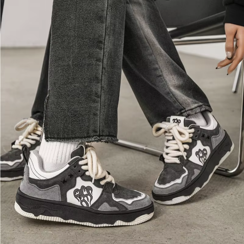 Femmes chaussures hommes rétro Hip-hop Punk Goth Y2K volcan Skateboard