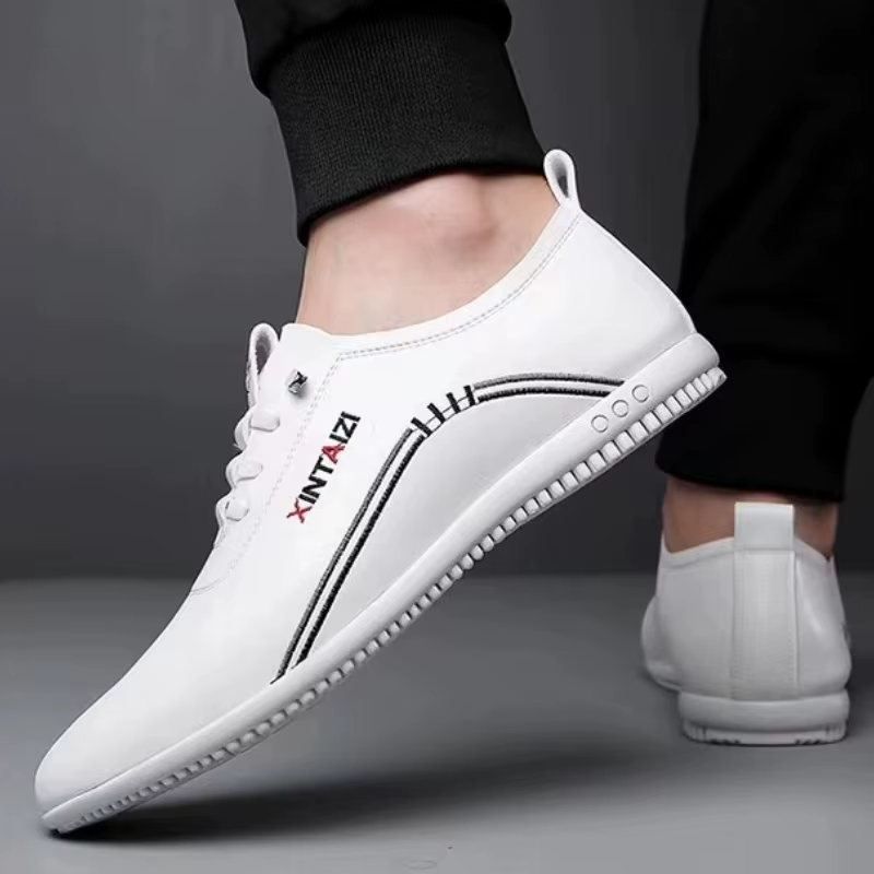Chaussures en cuir pour hommes mode semelle souple