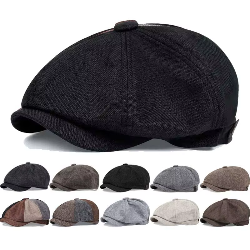 Chapeau décontracté pour homme style Peaky Blinders, Béret rétro printemps-automne, Chapeaux décontractés unisexes, Casquette octogonale sauvage, Chapeau de newsboy anglais pour fille