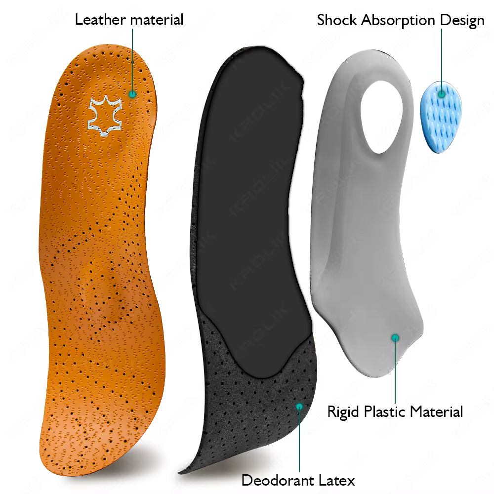 Semelle orthopédique en cuir PU