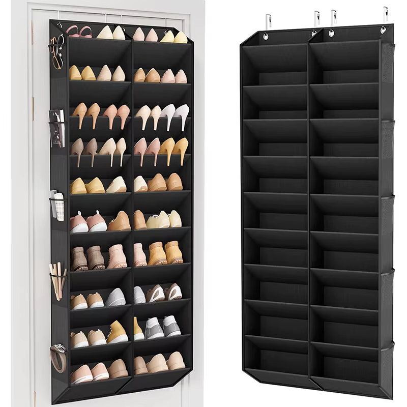 Porte-chaussures suspendu sur porte, organiseur de chaussures pour 30 paires, rangement pour porte de placard, pour baskets et bottes, grand support à chaussures