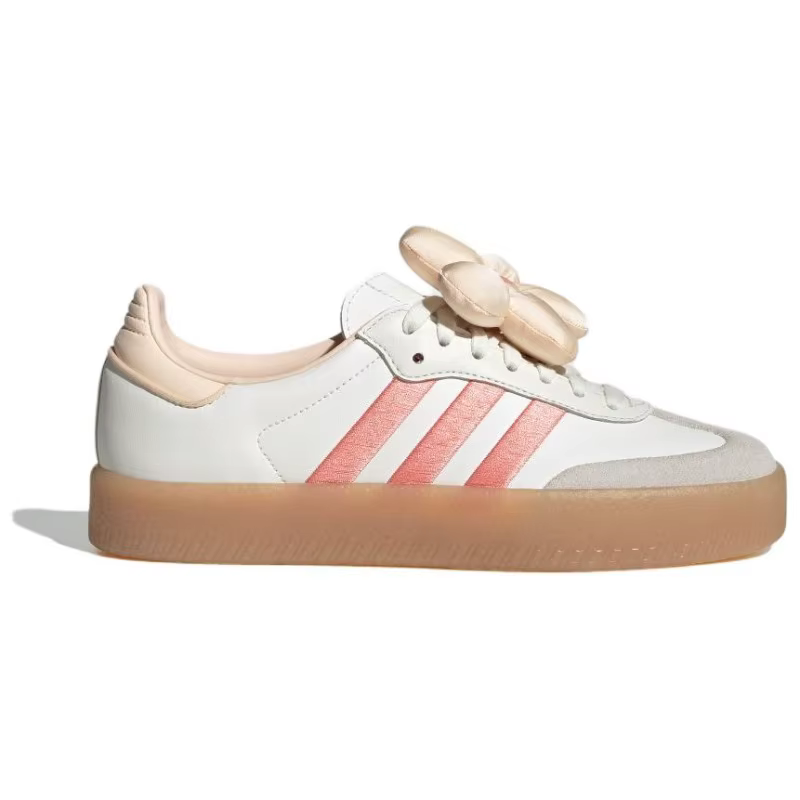 Adidas Originals SAMBAE Chaussures de skate basses confortables pour femmes Blanc Rose JR3334