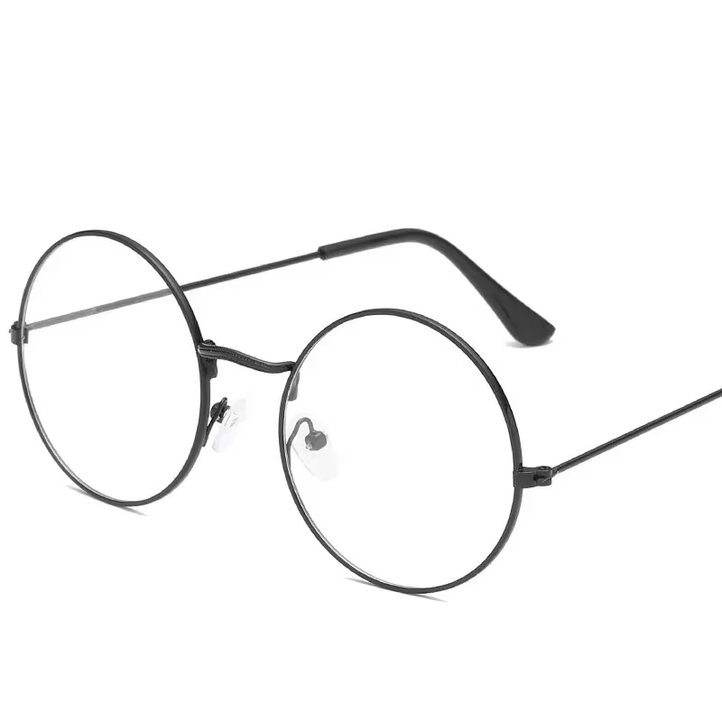 Harried lunettes Cosplay accessoires Anime potiers cadre rond en métal plat rétro Art lunettes adulte garçon vêtements accessoires cadeaux