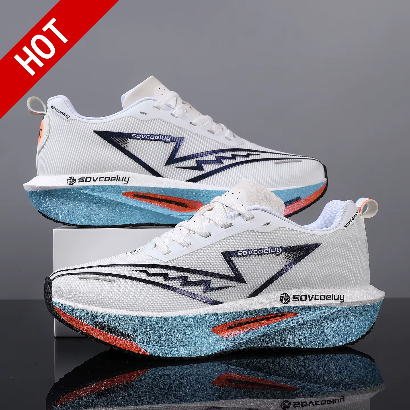 Chaussures de course marathon légères en carbone